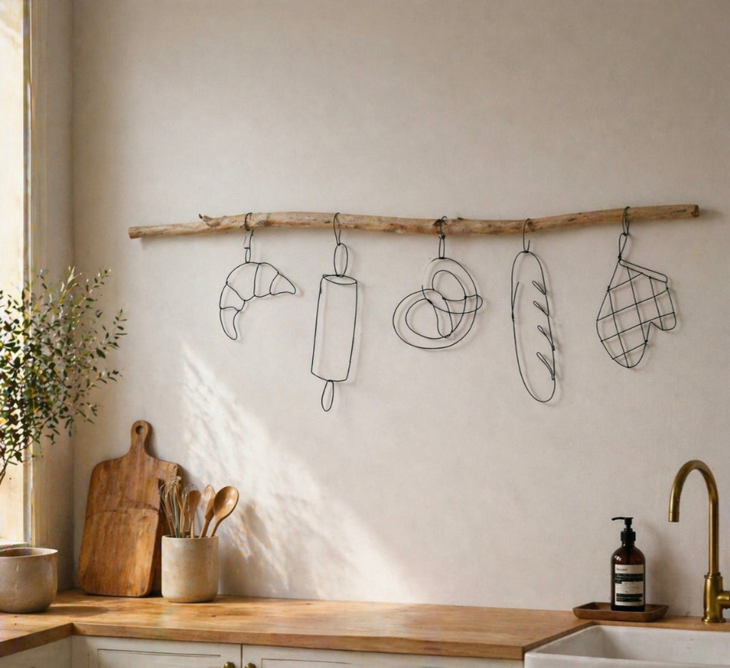Kitchen Story – פיסול חוט לתלייה