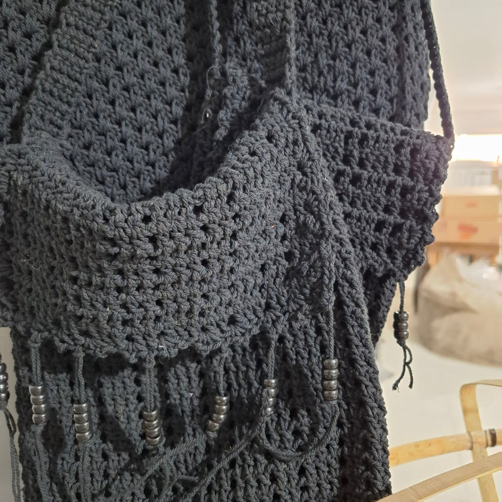 תיק צד סרוג