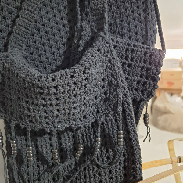 תיק צד סרוג