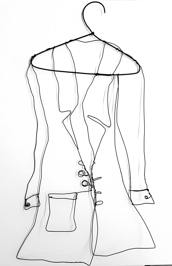 מעיל חורפי ארוך מחוטי מתכת