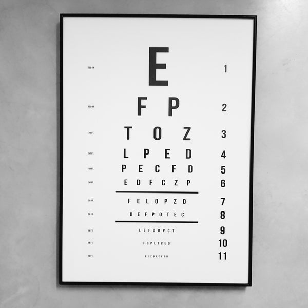 בדיקת ראיה לבן מסגרת אלומיניום