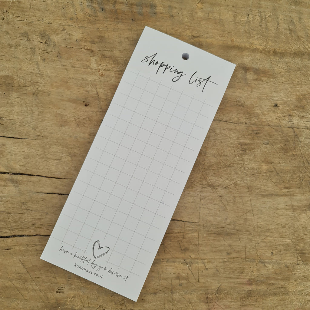 פנקס מילוי shopping list