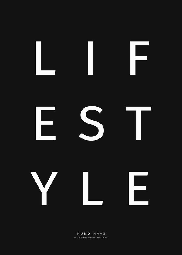 הדפס לייפסטייל שחור