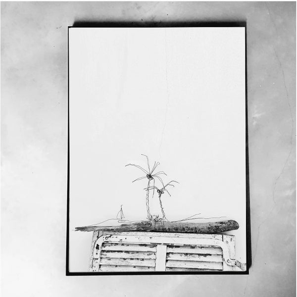 ענף סירה באי מסגרת  שחורה