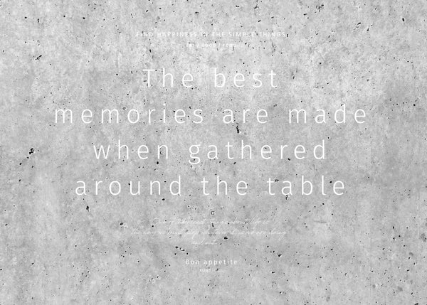 פלייסמט זכרונות בטון