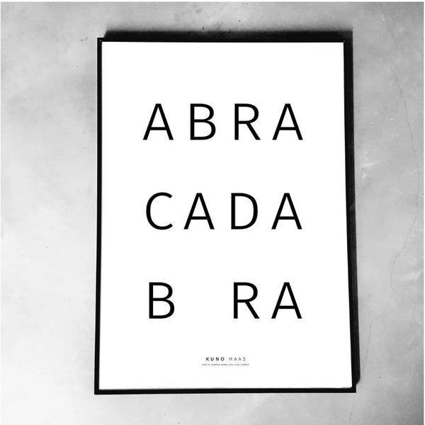 תמונה ממוסגרת אברא קדברא